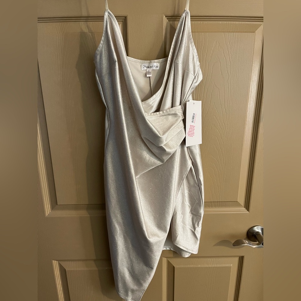 SALE! Honey and Rosie Silver Champagne Sparkle Dress!
